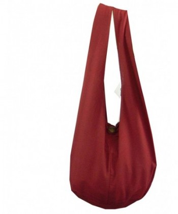 Buddha Cotton Crossbody Messenger Burgundy