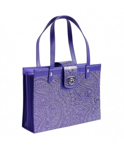 Fashion Embossed Paisley Organizer Leather