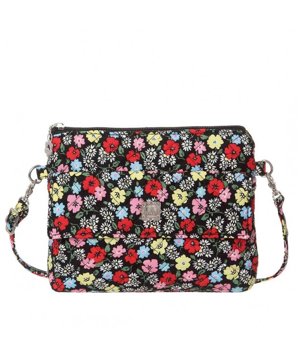 Crossbody Floral Pattern Canvas Wallet