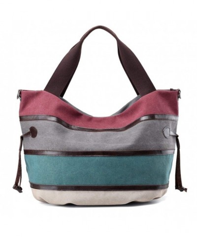 Canvas Shoulder Stripes Handbag Handbags