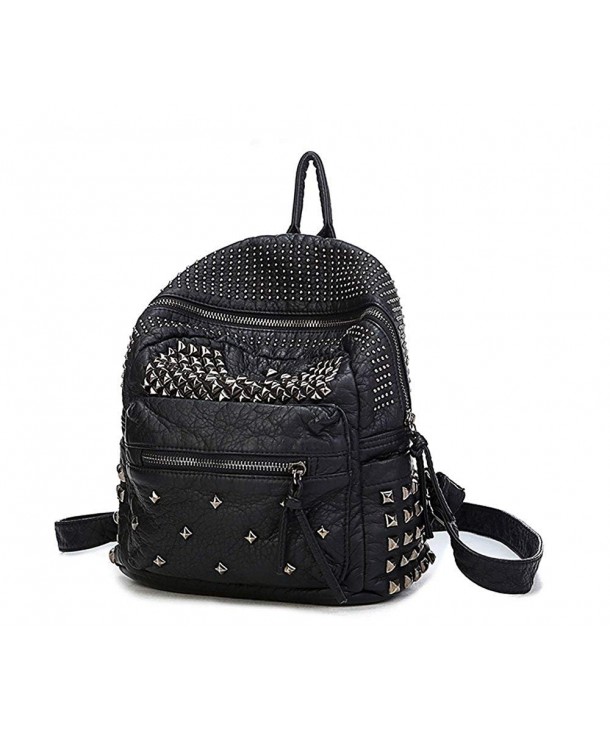 Womens Rivet Studded Punk Style Tote Handbag Preppy Shoulder Bag ...