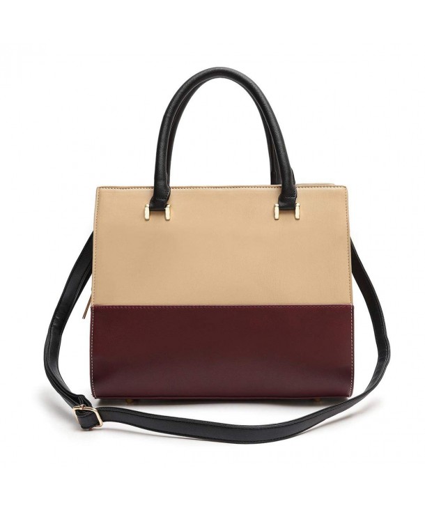 Multi Tone Squared Satchel Handbag