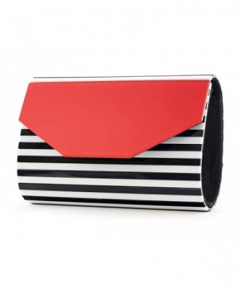 BG 713 STRIPE 060942 Box Clutch Black Stripe