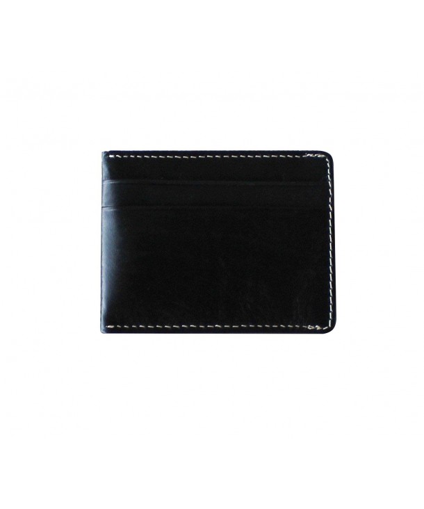 Custom Personalized Black Leather Money Clip Credit Card Holder Wallet ...