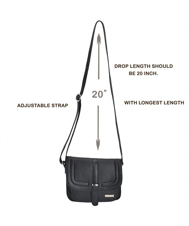 Leather Crossbody Bags Women Crossover - Black Pebble - CS1800NXS70