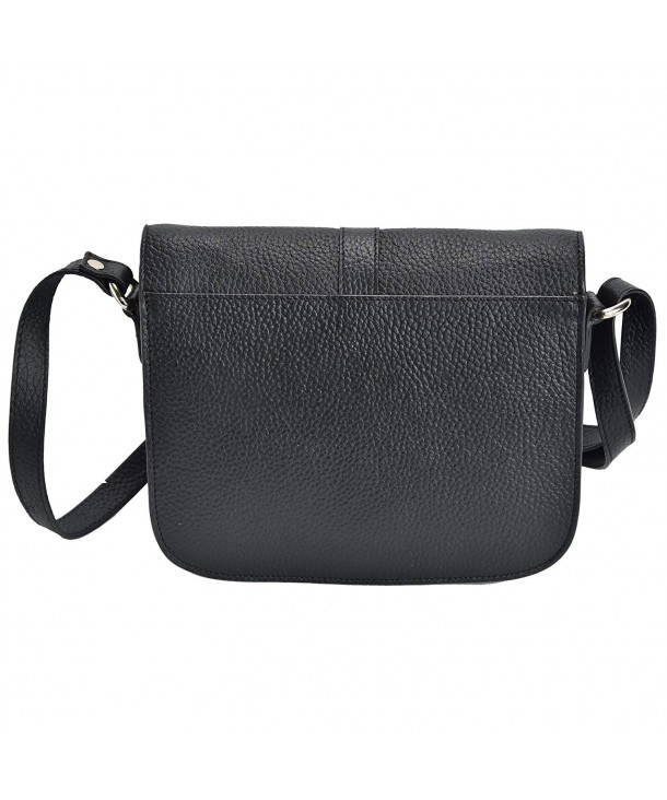 Leather Crossbody Bags Women Crossover - Black Pebble - CS1800NXS70
