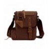 CLELO Canvas Genuine Leather Messenger