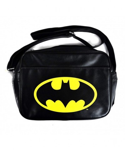 Black Batman Logo Messenger Bag