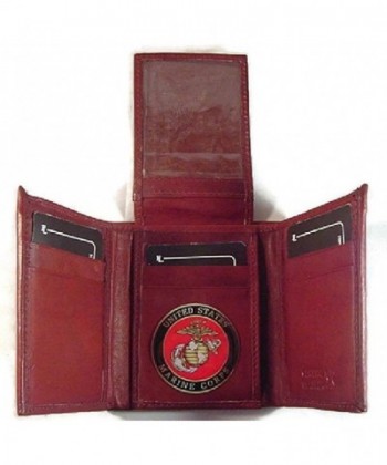 USMC MARINE CORPS MAHOGANY WALLET