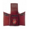 USMC MARINE CORPS MAHOGANY WALLET