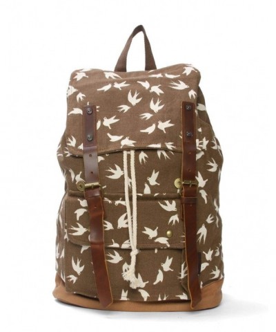 Canvas Flying Birds Rucksack Backpack