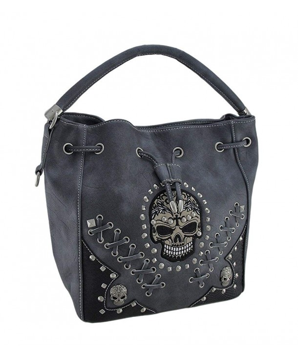 Western Handbag Biker Drawstring Bucket