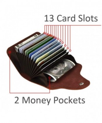 Credit Card Organizer Snap Wallet Small Money Cases Holder Genuine ...