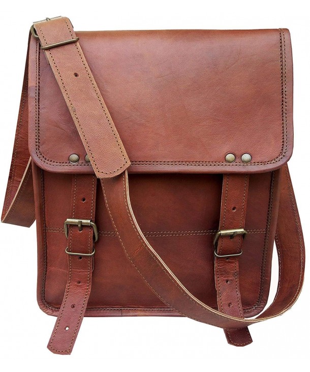 Leather Crossbody Messenger Business Briefcase - CE18GGRD97K