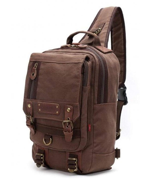 Leather Backpack Shoulder Backpack - Coffee - CG12HBW3M0B
