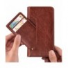 Leather Wallet Phone Kickstand Movable