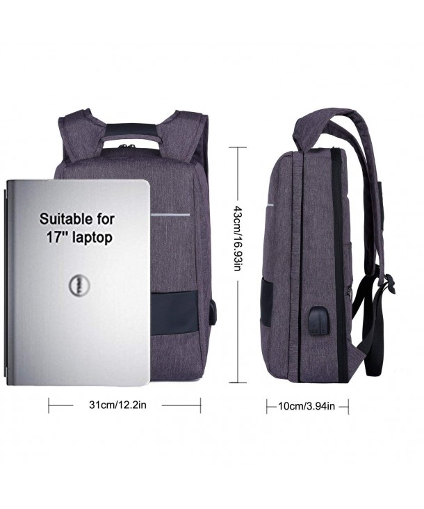 Backpack Computer Daypack Water Repellent Men Grey - CR18D0H6EQZ