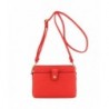Double Compartment Small Crossbody Coral