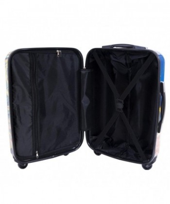 Luggage 21 Inch Spinner Rolling Upright Hardsided Luggage- Multi ...