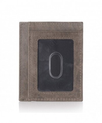 RFID Front Pocket Wallet ID Card Case - Gray - CX18ESNWTO4