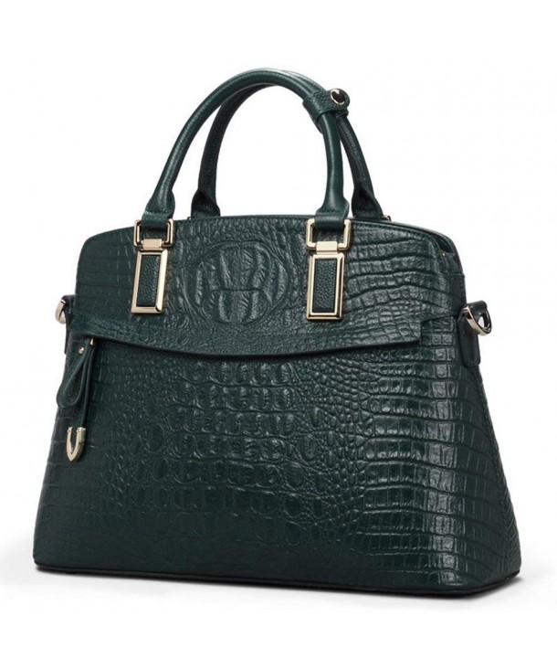 Genuine Top Handle Embossed Crocodile Handbags