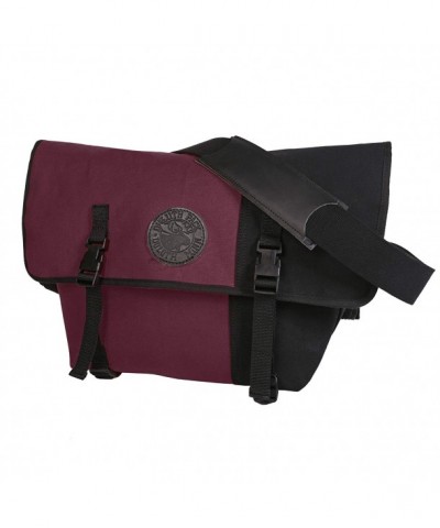 Duluth Pack Messenger Burgundy Black