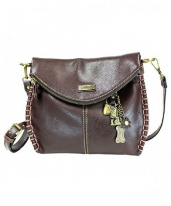 Charming Crossbody Chala Leather Brown Metal