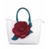 Handbag Flower Leather Vanillachocolate Medium