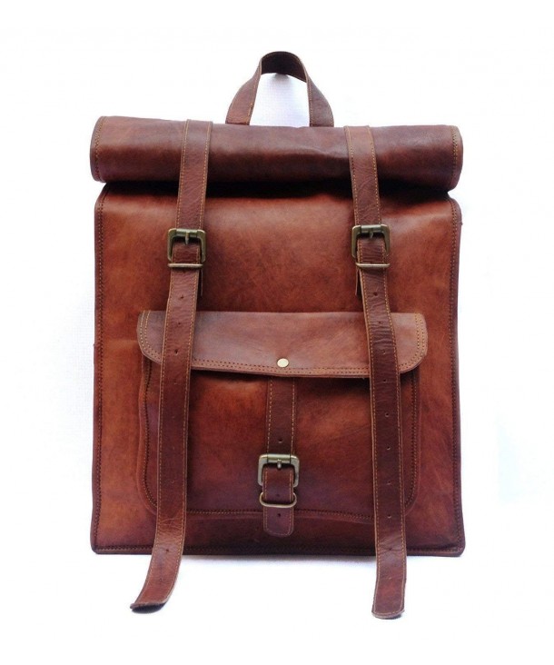 Leather Vintage Laptop Backpack Rucksack