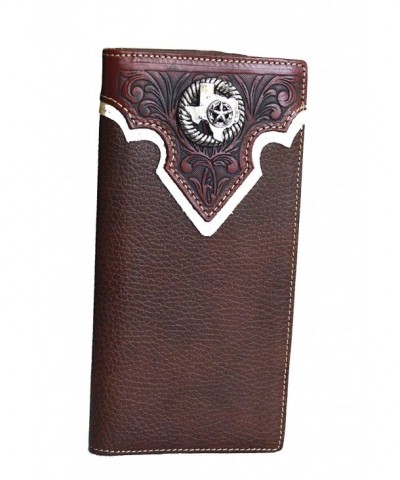 western concho leather bifold wallet