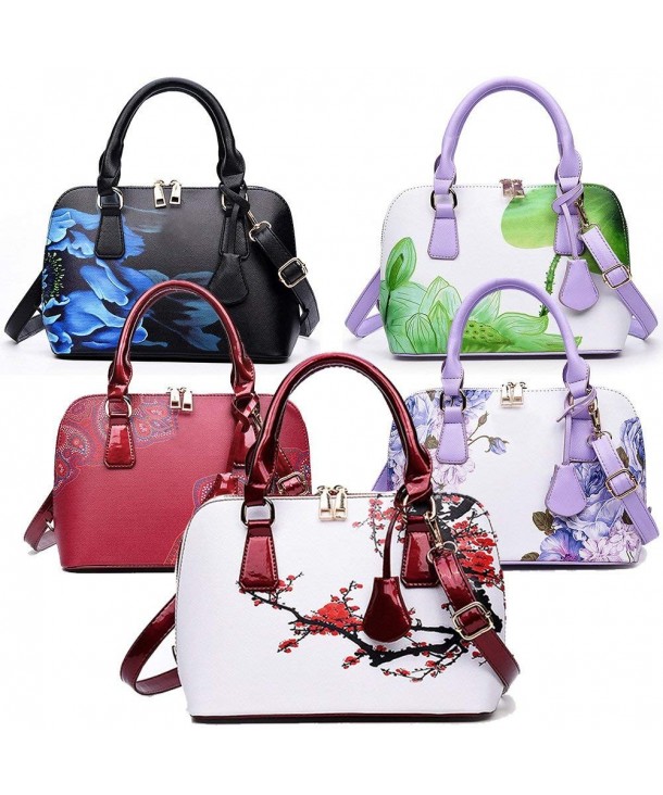 Handbags Shoulder Fashion Satchel Messenger - Black - CZ18EMAE3SS