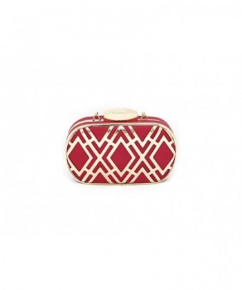 Colorful Metal Fretwork Overlay Clutch