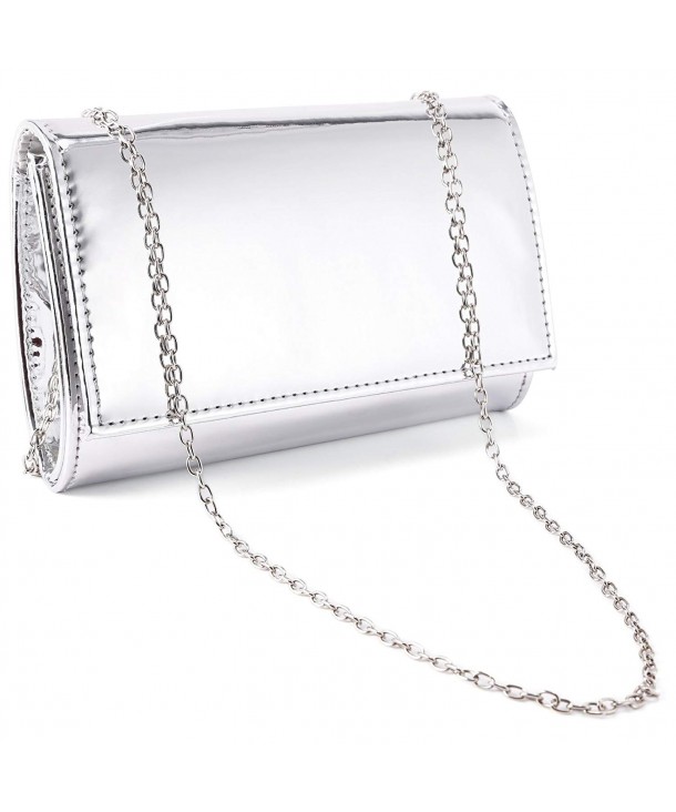 silver prom clutch