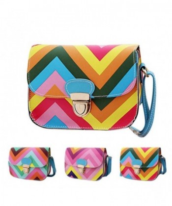 Women Rainbow Mini Shoulder Bag Totes Bags Messenger Bag - Blue ...