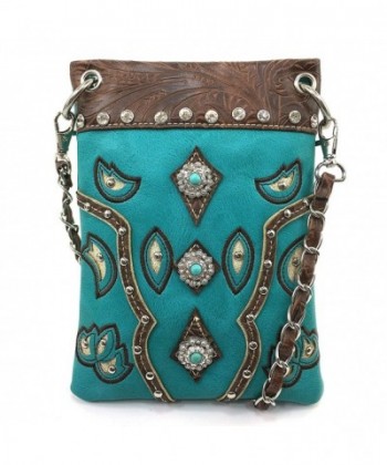 Justin West Embroidery Rhinestone CrossBody