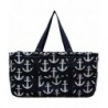 White Anchors Print Utility Tote