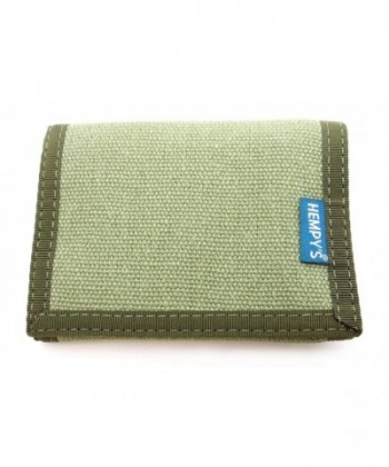 Hempys Hemp Tri fold Wallet Green