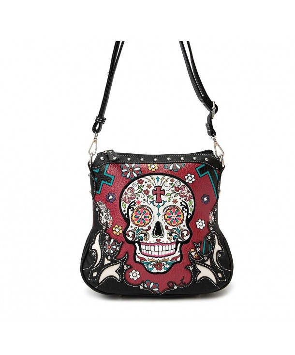 Sugar Skull Purse Concealed Pocket