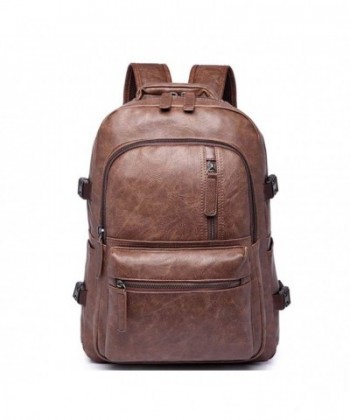 Leather Backpack Shoulder Camping Daypack
