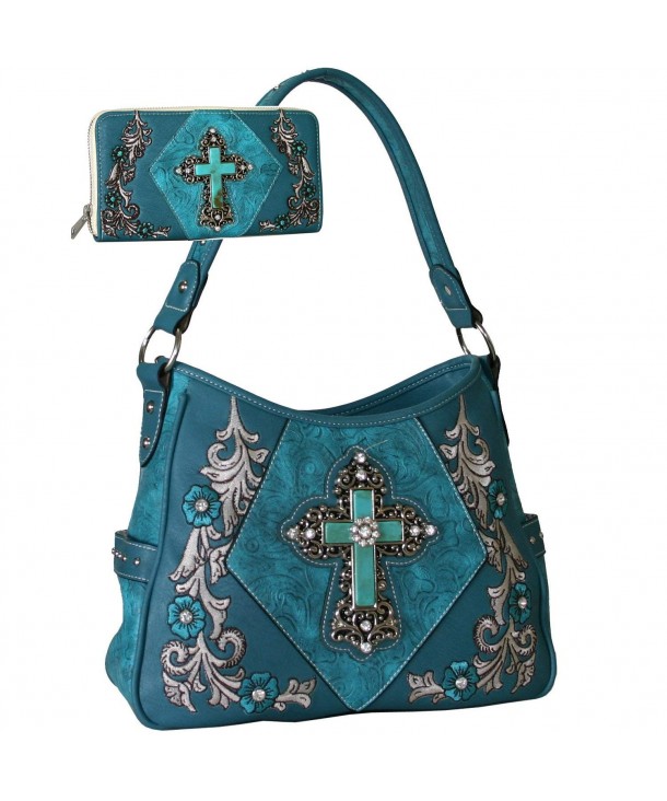 Western Rhinestone Embroidered Handbag Matching