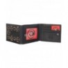 C Red Distressed Leather Wallet Grommet