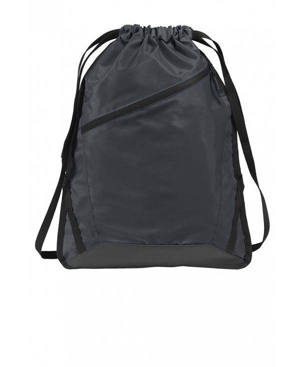 Drawstring Backpack Zippered Reinforced Training