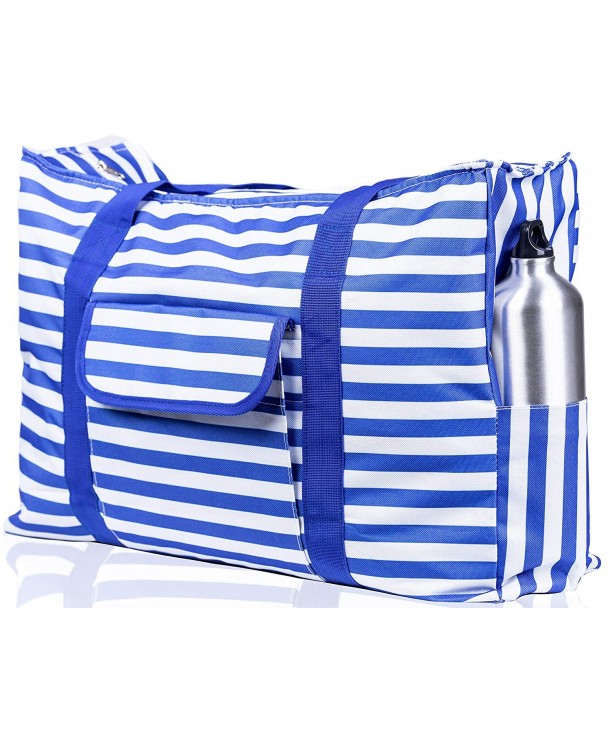 Waterproof Handles Outside Pockets Stripes