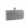 Crystals Evening Minaudiere Clutch Silver