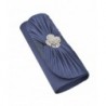 Elegant Pleated Crystal Clutch Evening