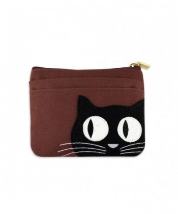 Zip Wallet Cat Applique Brick