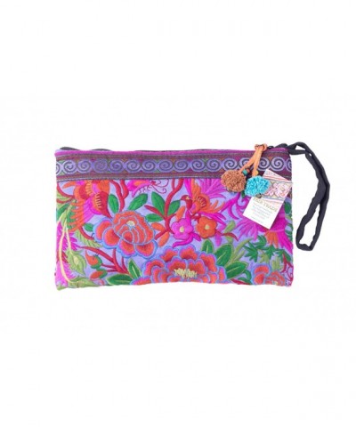 Purple Garden Tribal Clutch Embroidered