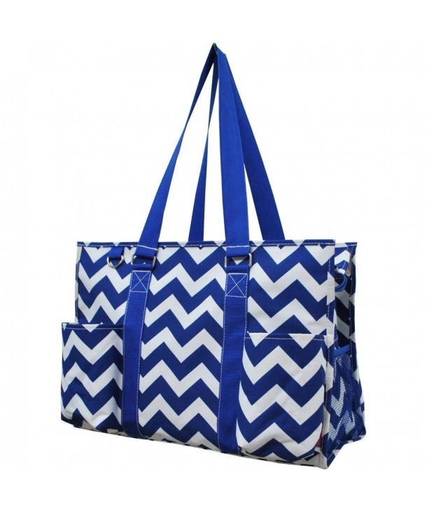 Large Canvas Zippered Beach Tote Bag With Pockets - C712GO3UF0D