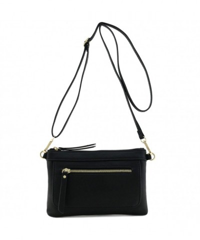 Multi functional Wristlet Clutch Crossbody Black