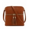 Tassel Zip Pocket Crossbody Dark